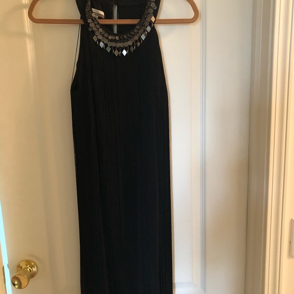 Boston proper back fringe party dress. - Picture 3 of 5